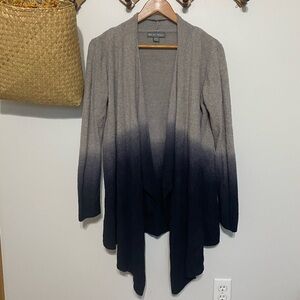 Barefoot Dreams CozyChic Lite Ombré Gray and Black Ombre Cardigan